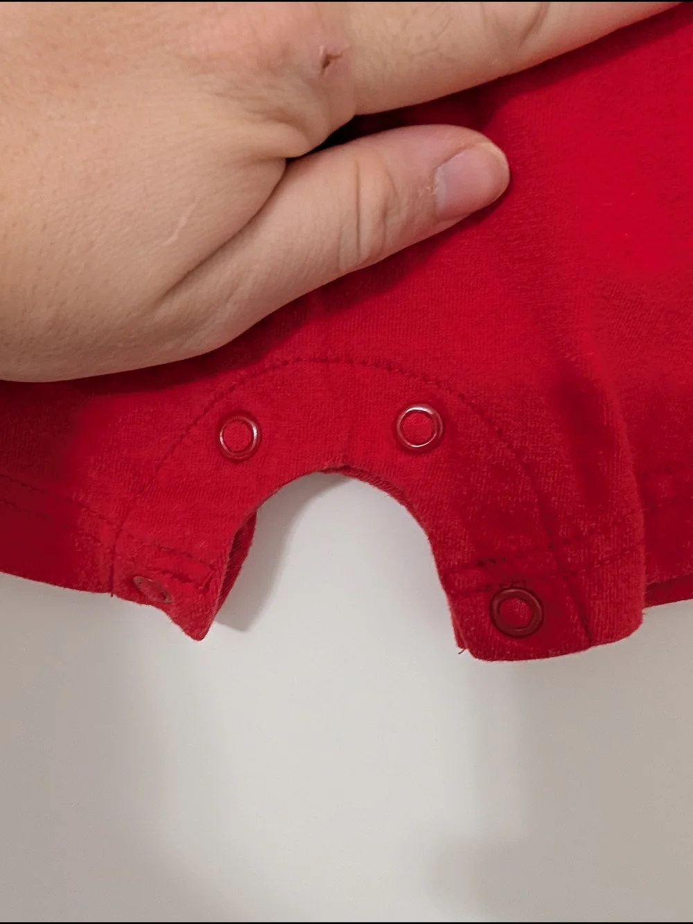 💥3/$24 Vintage Red Baby Romper with Boat‎ Applique and Navy Accents